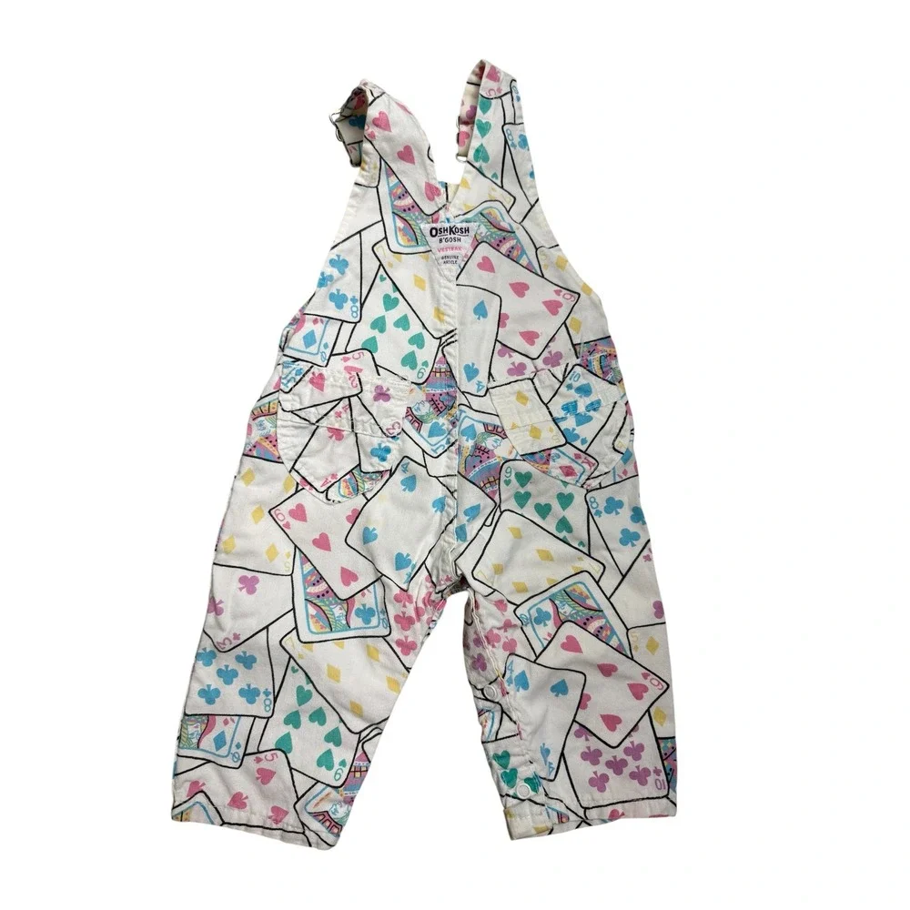 Vintage Oshkosh B'Gosh Poker Playing Cards Overalls 6-9 months